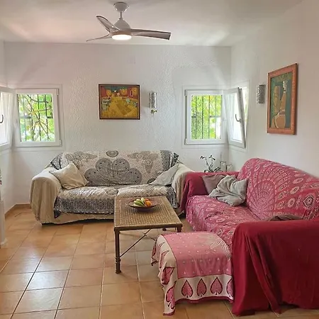 Perro Andaluz With Flower Garden In Zahora Barbate
